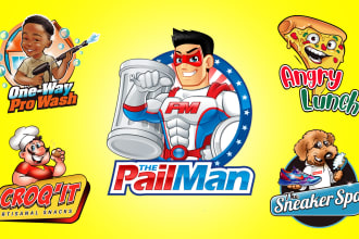 design cartoon, mascot, or character logo for you