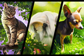 draw realistic animal, wildlife, creature art for you