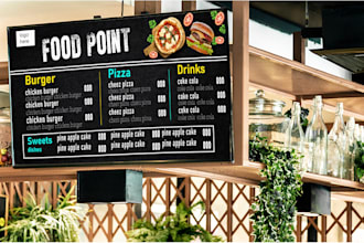 design TV screen and digital menu