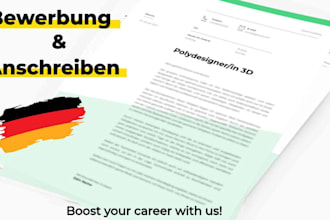 write professional ats optimized german cover letter, anschreiben