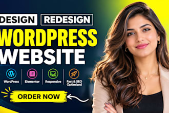 build, design or redesign wordpress website, rebuild wordpress elementor website