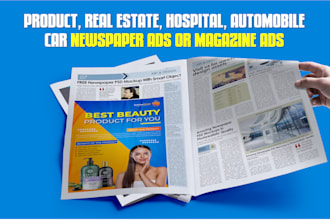 design product real estate hospital automotive newspaper ad or magazine print ad