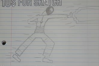 draw a sketch art for 10 dollars