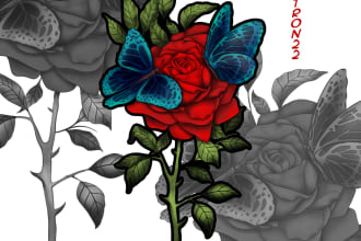 draw cute custom anime or blackwork tattoo