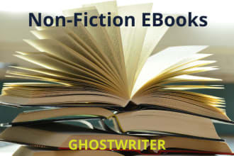 be ghostwriter, ebook writer for non fiction ebooks
