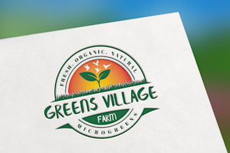 do minimalist natural farm organic logo design