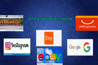 submit dmca takedown notice  etsy,ebay,aliexpress,alibaba,google,instagram