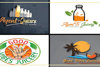 design unique juice bar,restaurant, salad and shop logo