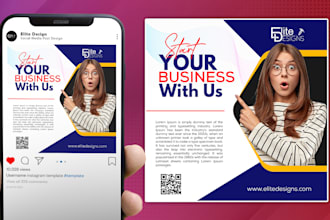 design attractive instagram, facebook posts and stories