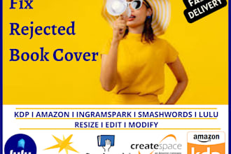 edit, resize, fix, format book covers of amazon kdp, ingramspark, lulu