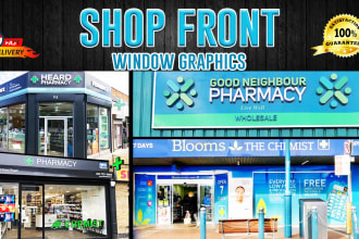 design shop front,signage,window graphic,store front,billboard,banners,yard sign