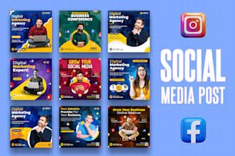 do design instagram posts, facebook posts, stories post