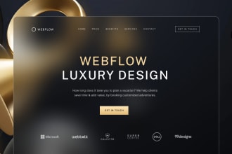 create luxury and premium webflow website