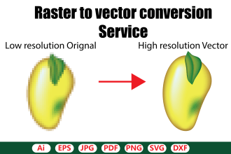 recreate redesign redo remake edit logo jpeg image to vector tracing