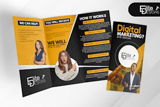 design clean, modern tri fold brochures for your business