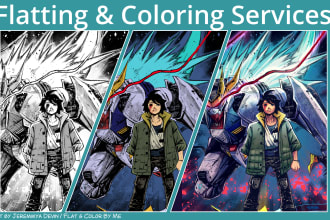 professionally flat or color your illustration and comic book