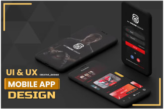 create UI UX for mobile app using adobe xd with prototyping