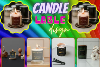 do an amazing candle label design and product label design