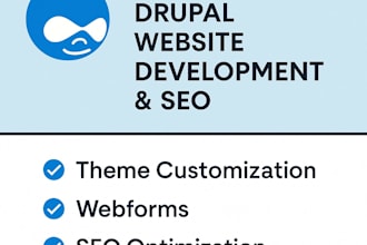 customize your drupal website with SEO, webforms and full support