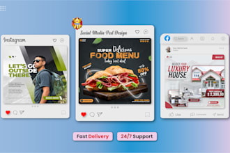 professional instagram post and social media post design