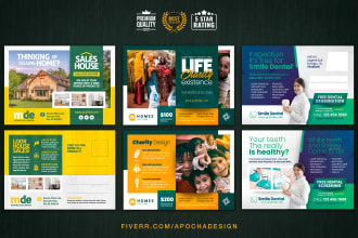 craft custom designs for postcards, ads, flyers and brochure