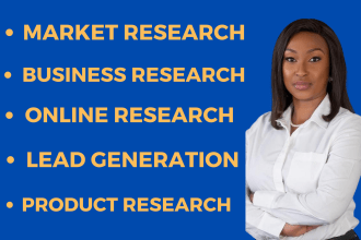 do online, market research, competitor analysis and business research