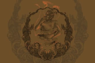 draw a unique detailed dark art illustration in my style