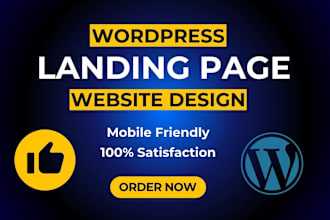 do wordpress landing page design or one page website