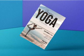 design amazing yoga flyers, gym flyers, events, christmas, yoga personal trainer