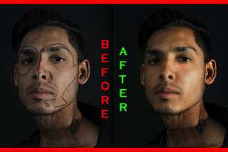 do any photoshop photo editing, beauty retouching, and face retouching in 1 hour