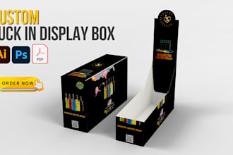 design retail display box and countertop display box with 3d