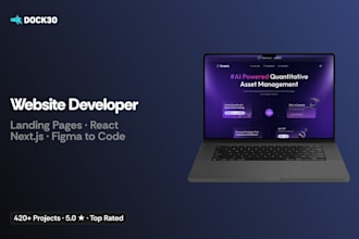 build custom website, landing page, or project site with react and next js