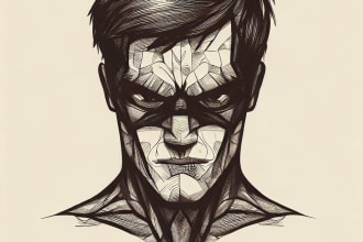 draw a superhero portrait from your face