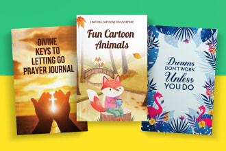 design journal, planner, notebook and kdp book cover