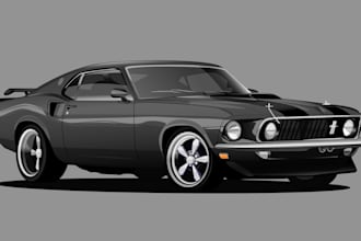 create a vector art of your car or any vehicle