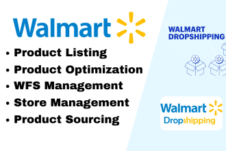 do walmart bulk product listing, optimization and dropshipping with amazon