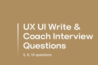 write UX UI interview scripts and coach you on interview questions