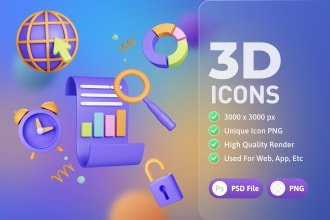 create modern 3d icons for your website and apps