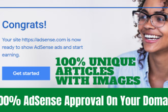 write 50 unique SEO articles for adsense approval