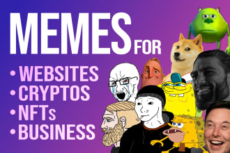 make viral memes for business or crypto project
