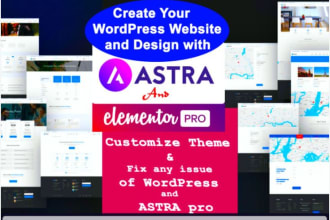 build premium wordpress website with divi, elementor or astra pro, crocoblock