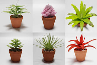 make realistic 3d plants with pbr textures