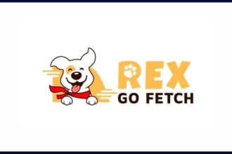 be draw your cat, dog or cute animal pet logo design