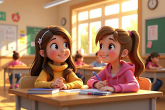 design awesome children story book illustration