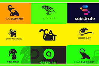 create minimalist animals logo design for your business