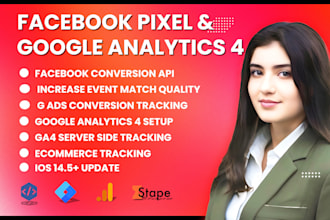 fix or setup facebook pixel google analytics 4 ecommerce conversion API tracking