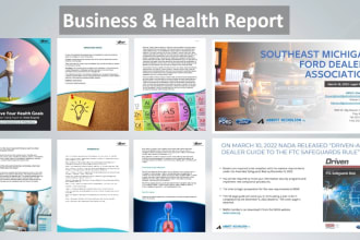 design booklet, report and guide using indesign, google doc