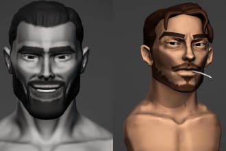 sculpt a stylized 3d character