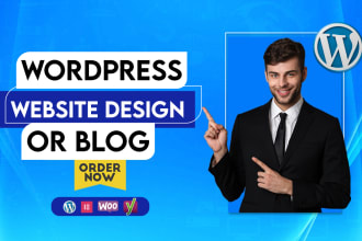 develop wordpress website design or wordpress blog