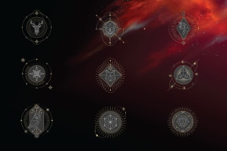 create unique sacred geometric or mystical mandala logo